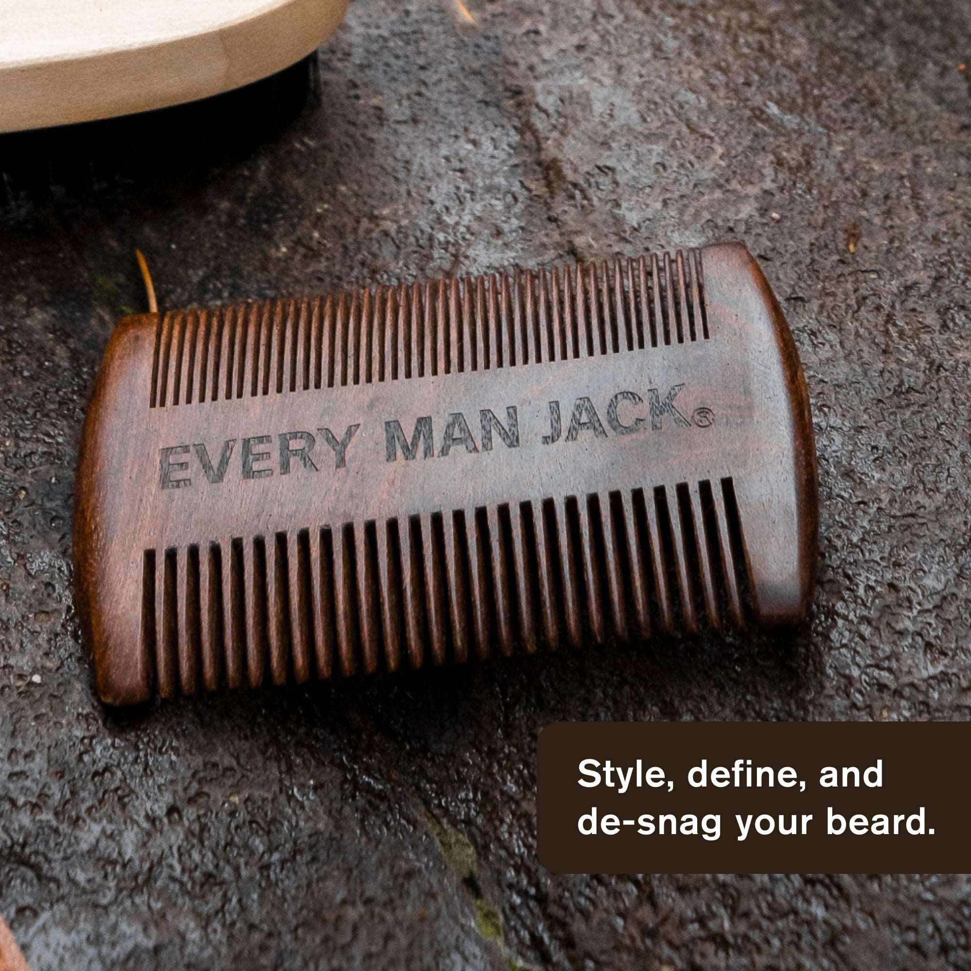 Every Man Jack Beard Comb Ebony Wood