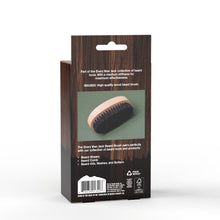 Men's beard brush product box with brush image on the front panel