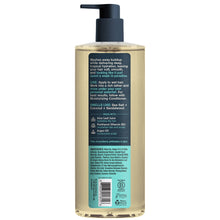 Every Man Jack moisturizing shampoo bottle back label with dark pump
