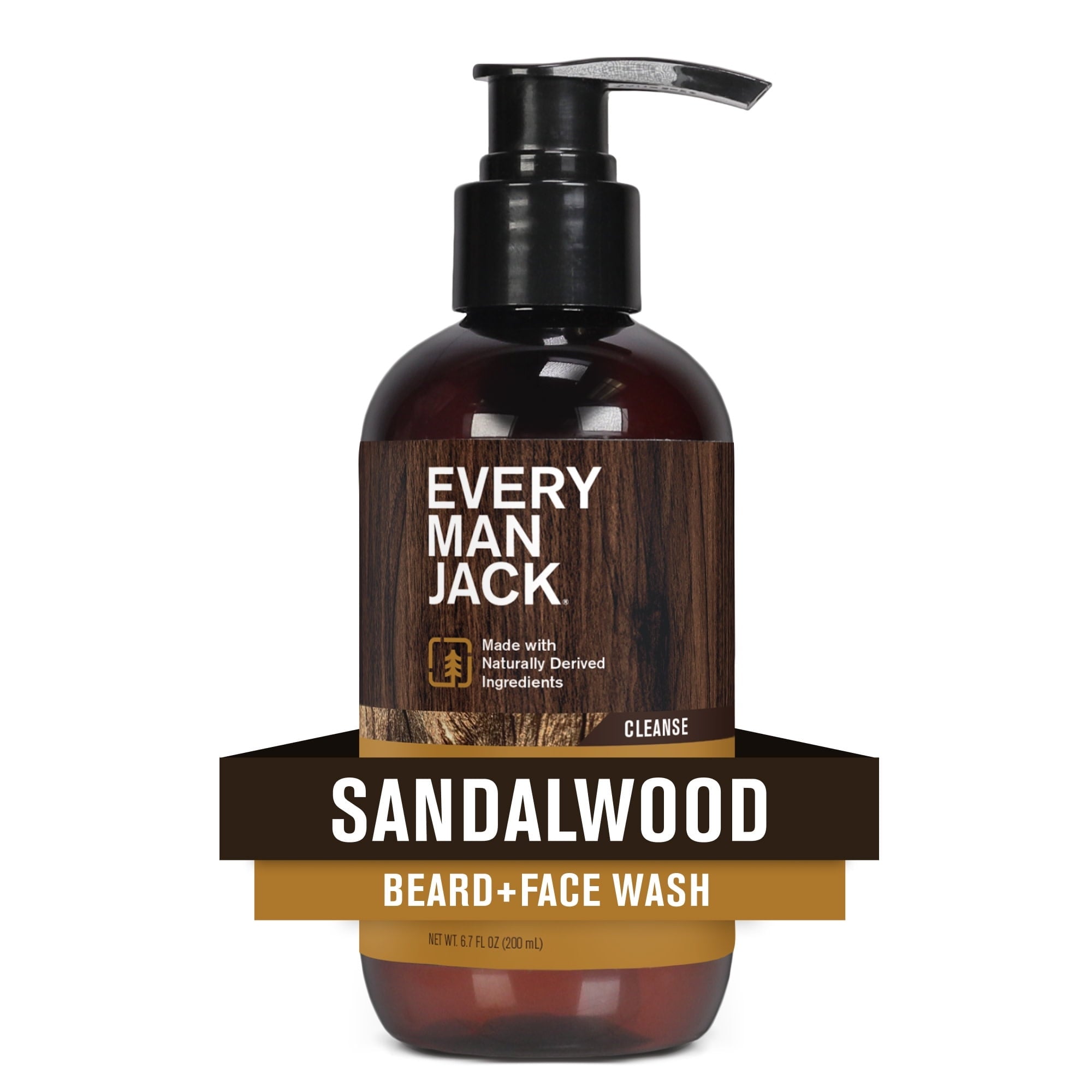 Every Man Jack Sandalwood Beard Wash and Beard Care Conditioner for Men, 6.7 fl oz