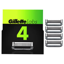 Gillette Labs razor cartridge pack showing four cartridges and stacked refills