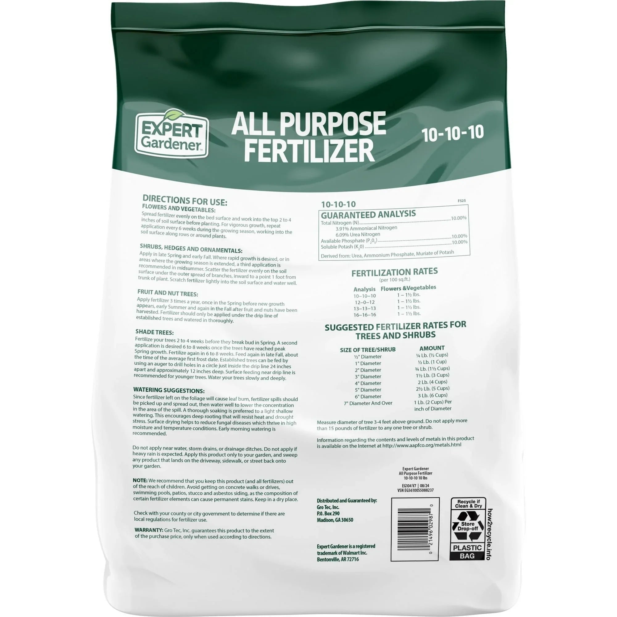 Expert Gardener All Purpose Plant Fertilizer, 10-10-10 Fertilizer