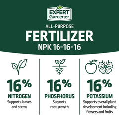 Expert Gardener All Purpose Plant Food Fertilizer 16-16-16, 20 lb.