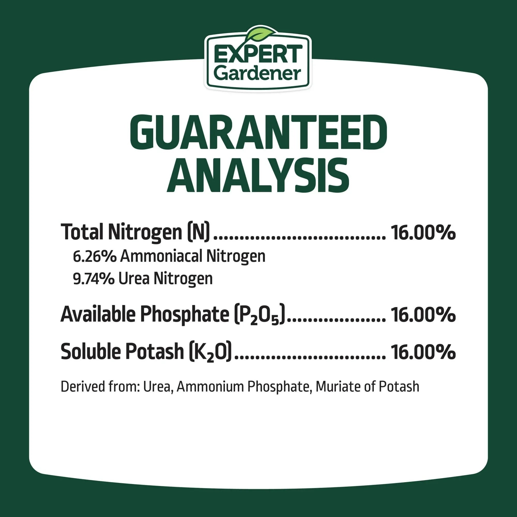 Expert Gardener All Purpose Plant Food Fertilizer 16-16-16, 20 lb.