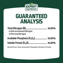 Expert Gardener All Purpose Plant Food Fertilizer 16-16-16, 20 lb.