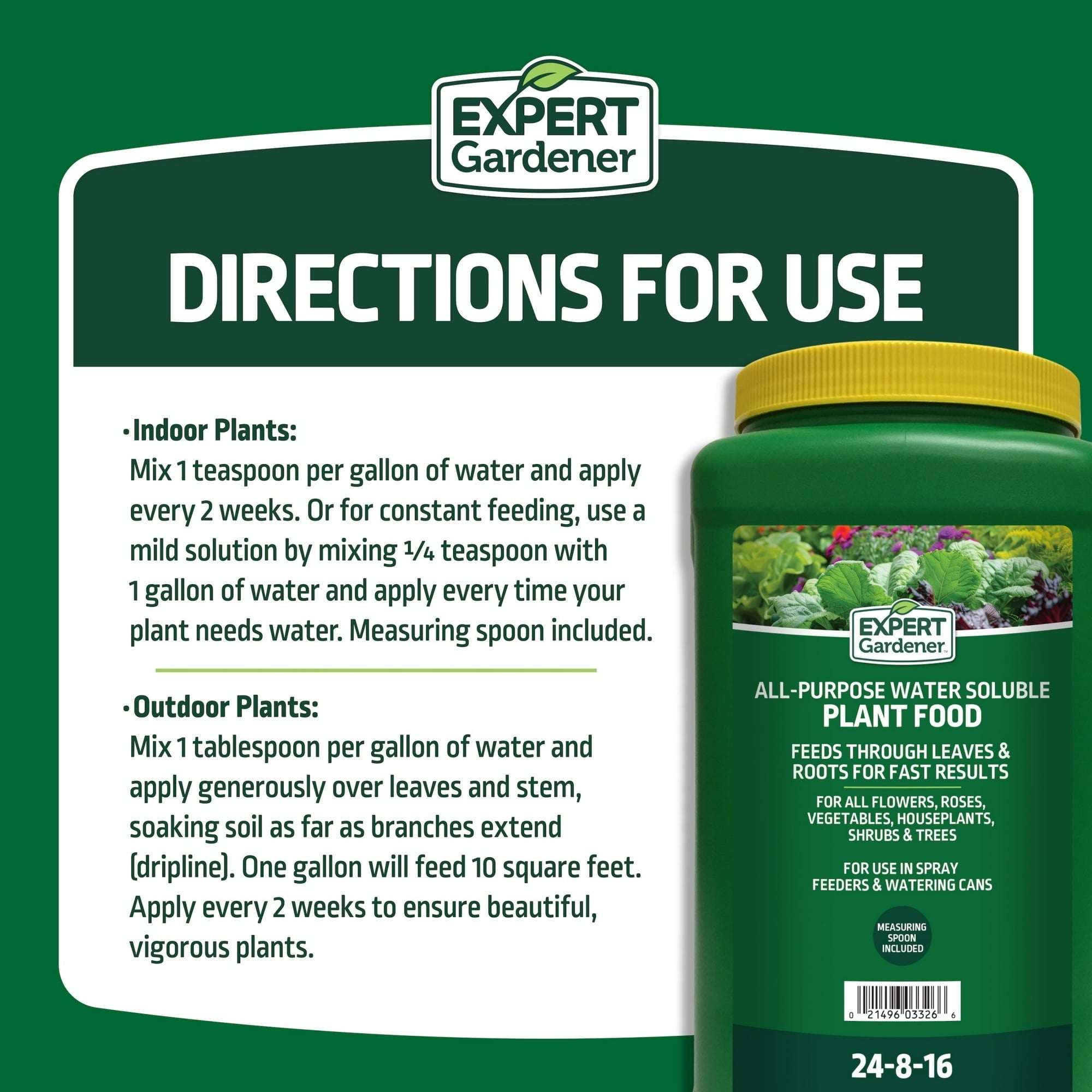 Expert Gardener All-Purpose Water Soluble Plant Food Fertilizer
