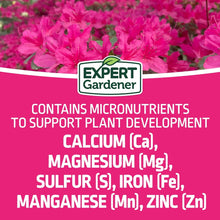 Plant food bag micronutrients label: calcium, magnesium, sulfur, iron, manganese, zinc