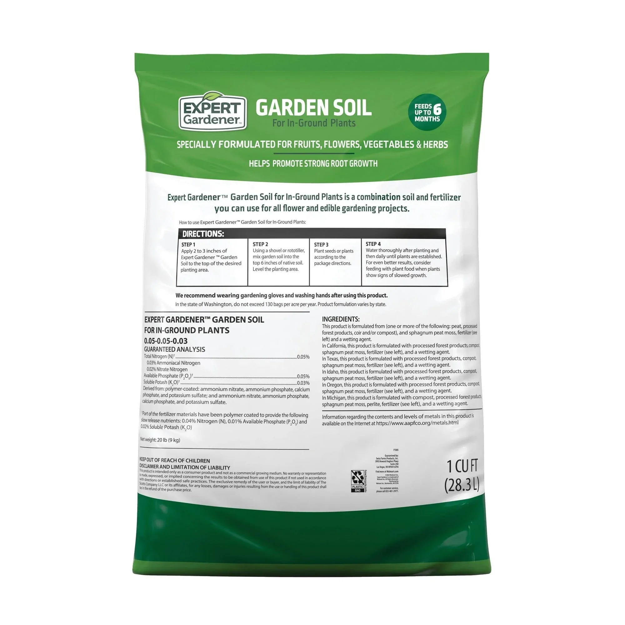Expert Gardener Garden Soil for In-Ground Plants