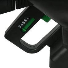 Broadcast spreader feed gate showing 5-4-3-2-1 setting
