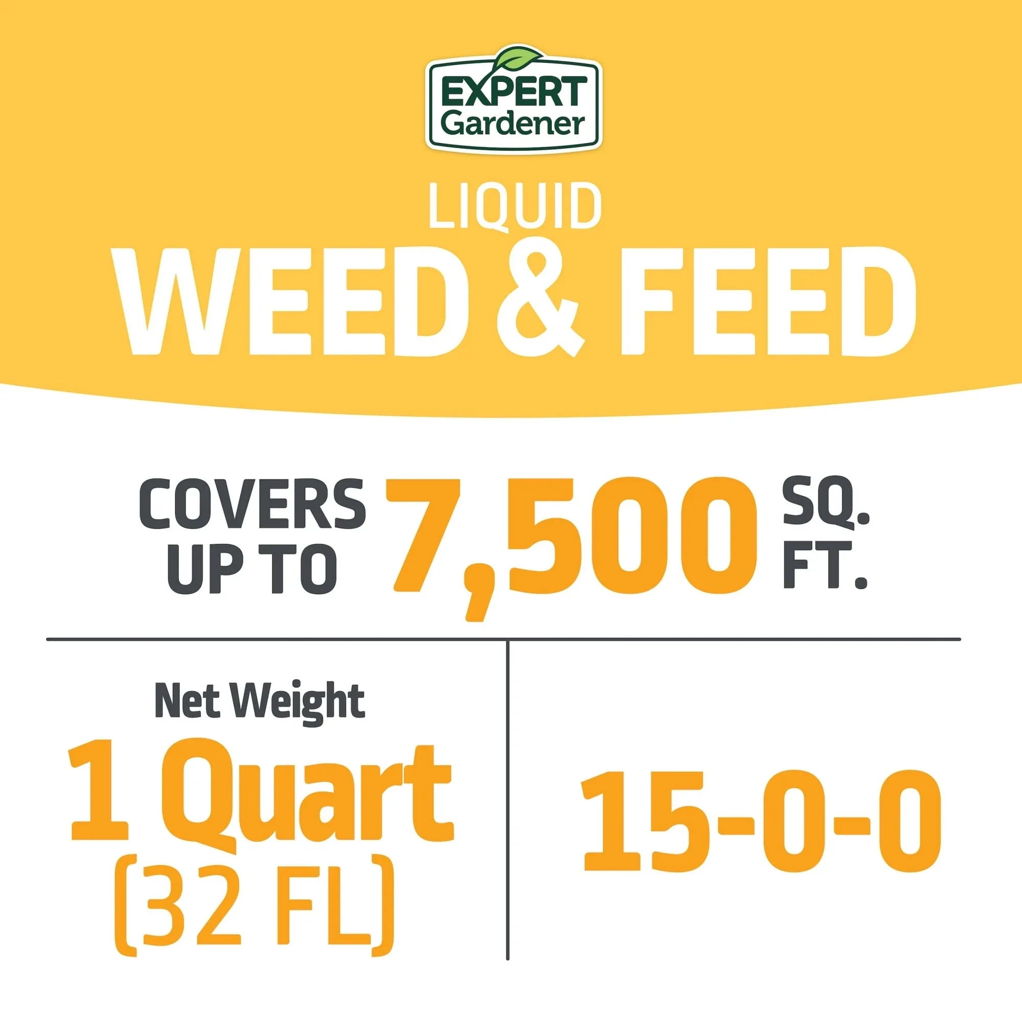 Expert Gardener Liquid Lawn Food Fertilizer & Weed Control, Ready-to-Spray, 32 Fl Oz