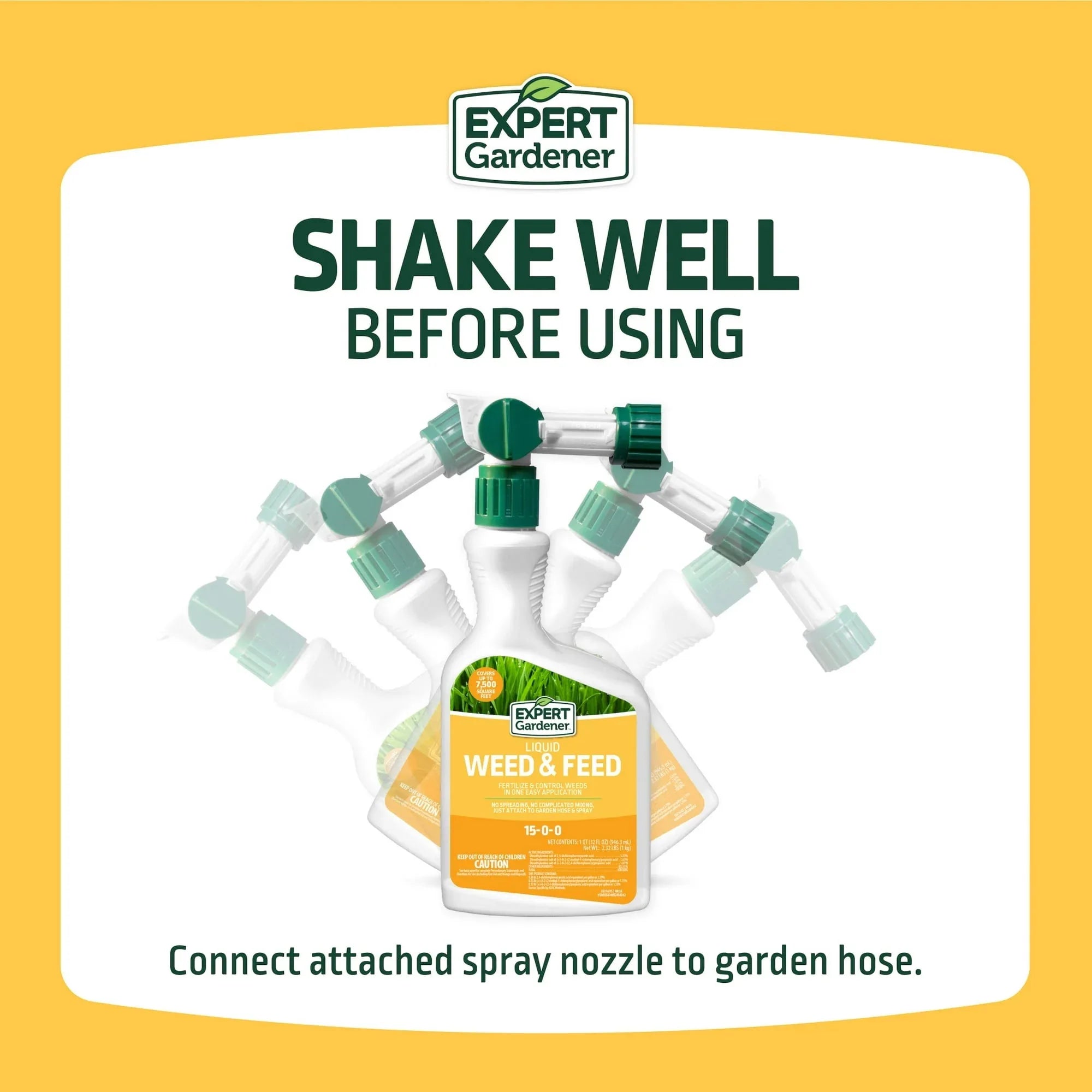 Expert Gardener Liquid Lawn Food Fertilizer & Weed Control, Ready-to-Spray, 32 Fl Oz