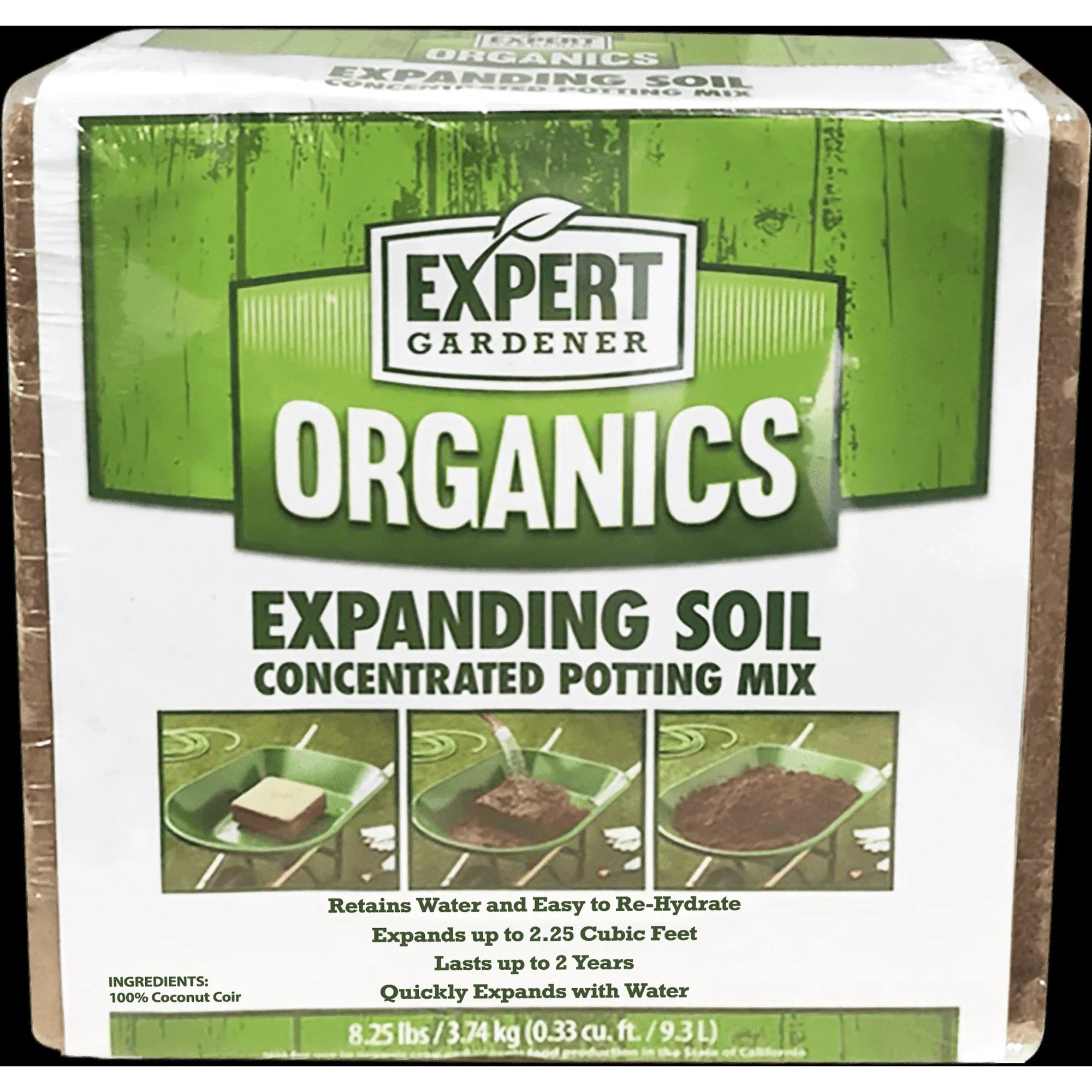 Expert Gardener Organics 2.25 cu ft Expanding Soil Concentrated Potting Mix