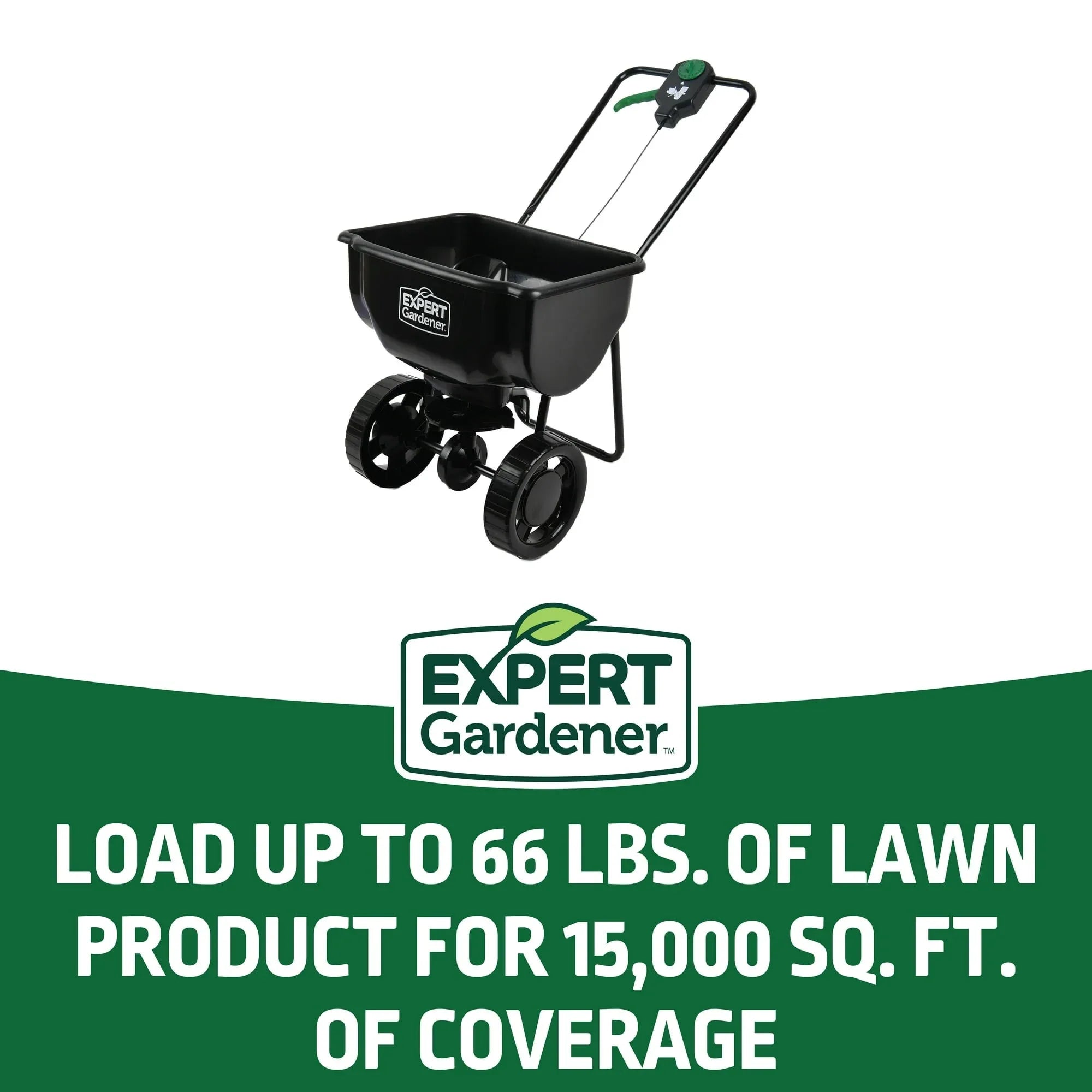 Expert Gardener 66 lb Capacity Push Broadcast Spreader