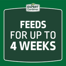 Lawn fertilizer usage sign: feeds for up to 4 weeks