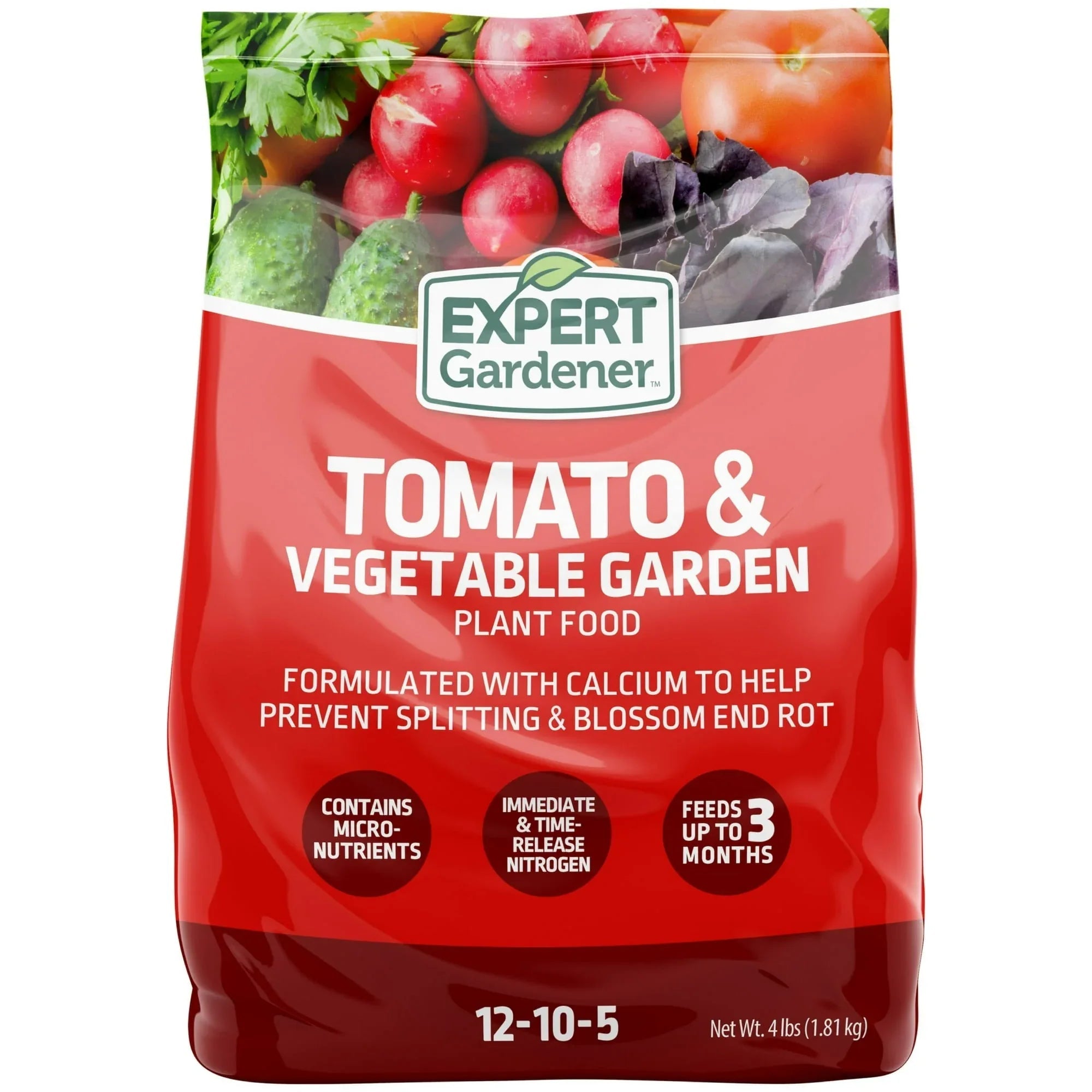 Expert Gardener Tomato & Vegetable Garden Plant Food Fertilizer, 12-10-5 Fertilizer
