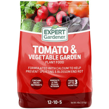 Tomato & vegetable garden plant food fertilizer, NPK 12-10-5, Expert Gardener bag