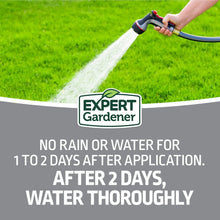 Weed & Feed label graphic with Expert Gardener logo and watering instructions