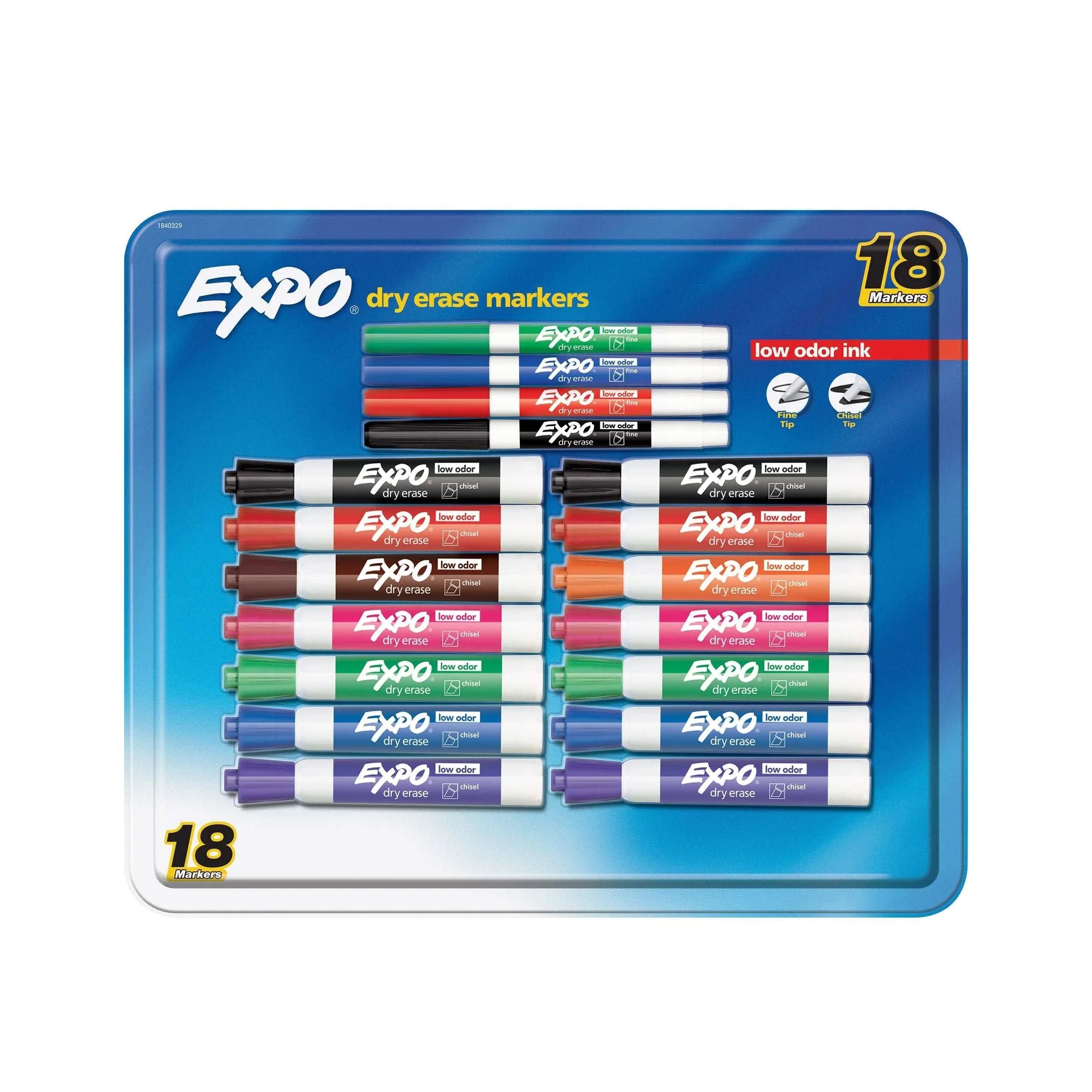 Expo Low Odor Dry Erase Markers, 18-count - USA MEGA SHOP