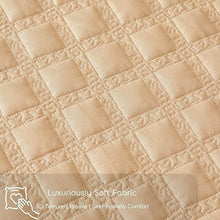 Textured woven fitted bed sheet fabric, light beige