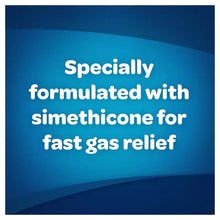 Gas relief softgels carton panel: simethicone for fast gas relief