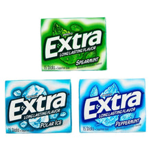 Mint variety sugar-free chewing gum packs: spearmint, polar ice, and peppermint