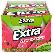 Sugar-free watermelon chewing gum multipack, 10-count, slim sticks in green/red box