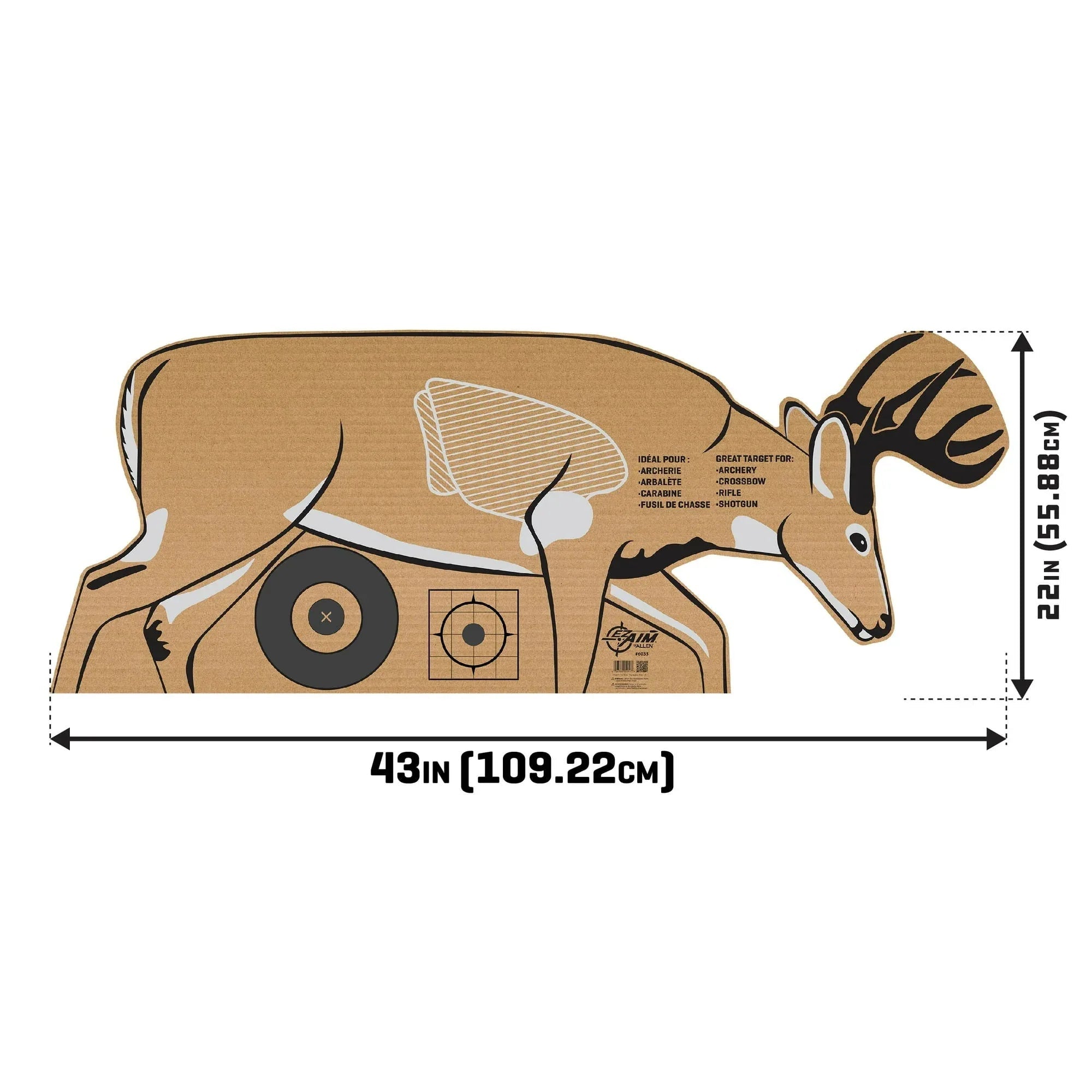 Ez Aim Cardboard Deer Shooting Target, Folded