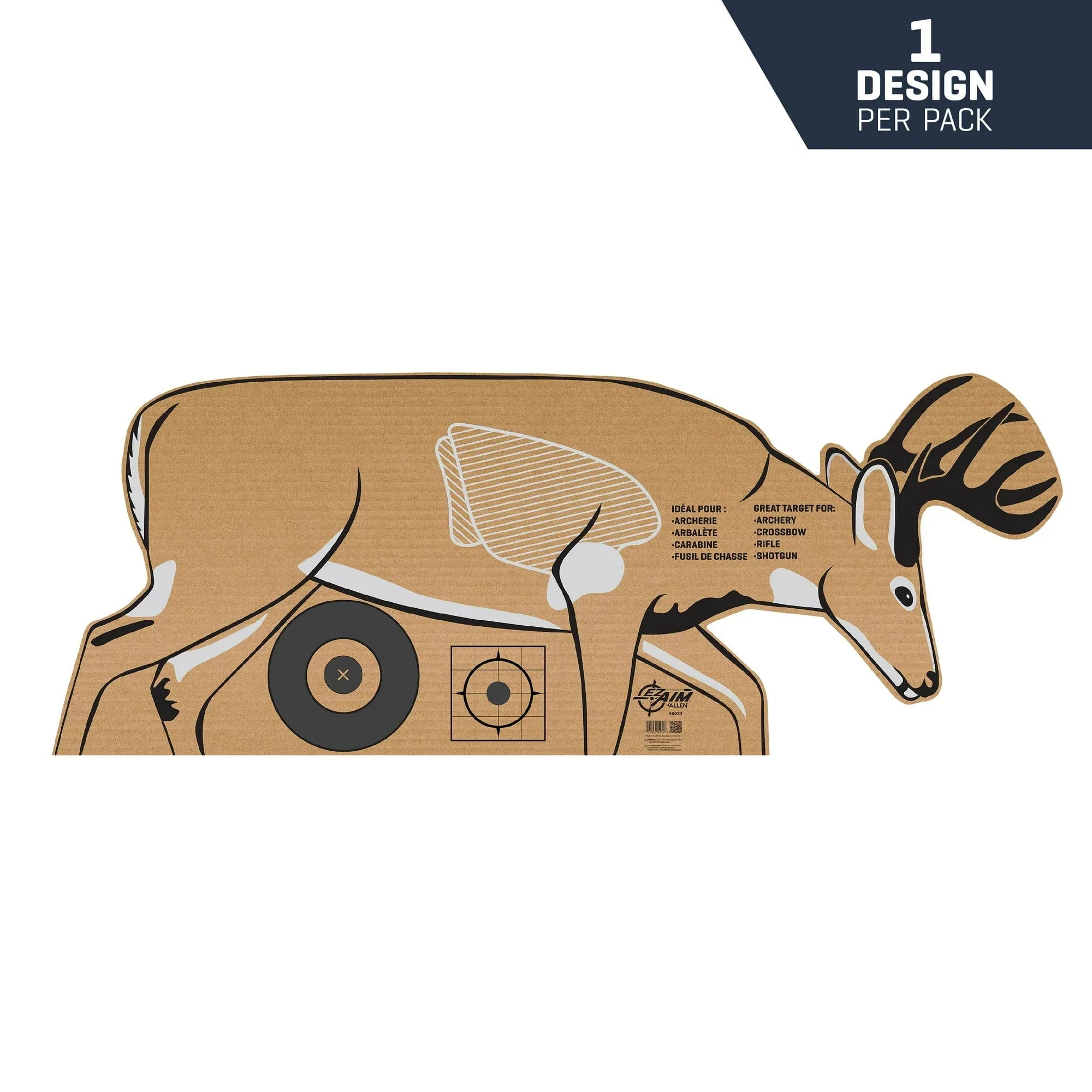 Ez Aim Cardboard Deer Shooting Target, Folded