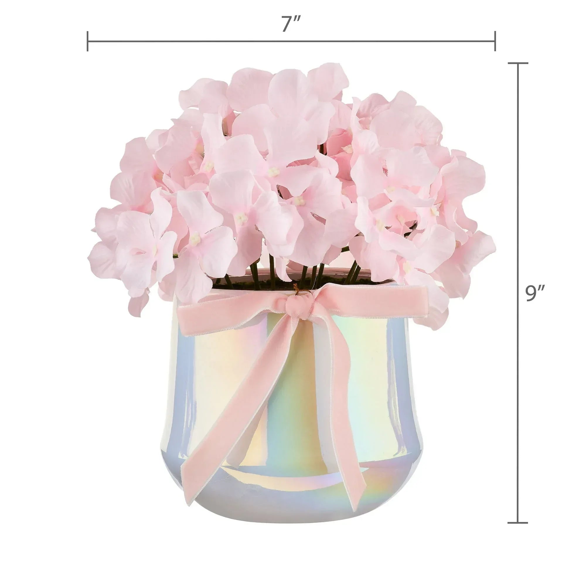 Hydrangea Floral Pot, Pink, 8", Valentine's Day by Way To Celebrate