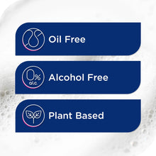 Oil Free, Alcohol Free, and Plant Based icon labels on wipes package.