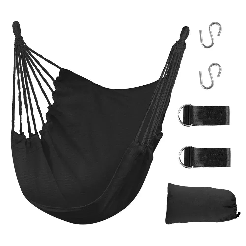 FGY Hammock Chair Swing Portable Canvas Camping Hanging Seat for Outdoor Indoor - USA MEGA SHOP