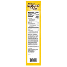 FITCRUNCH wafer protein bar nutrition label on yellow package