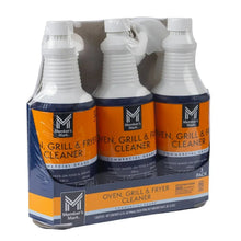 Commercial oven, grill & fryer cleaner 3-pack bottles with orange front labels