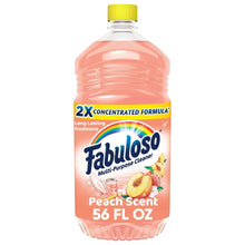 Peach-scented all-purpose cleaner bottle with yellow cap, 56 fl oz