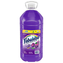 Fabuloso multi-purpose cleaner bottle, lavender-scented liquid with front label