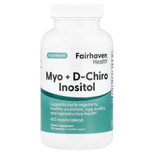 Dietary supplement bottle with white cap, Myo + D-Chiro Inositol front label