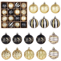 Fall Ornaments for Christmas Trees, 16ct Bronze Copper Brown Gold Shatterproof Fall Christmas Tree Decorations, 2.36 Inches Luxury Hanging Ball Ornaments for Thanksgiving Autumn Harvest - USA MEGA SHOP