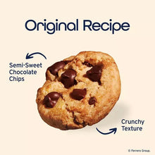Chocolate chip cookie with semi-sweet chips and crunchy texture callouts