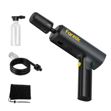 Fanttik cordless electric sprayer with bottle and hose, plus storage cloth