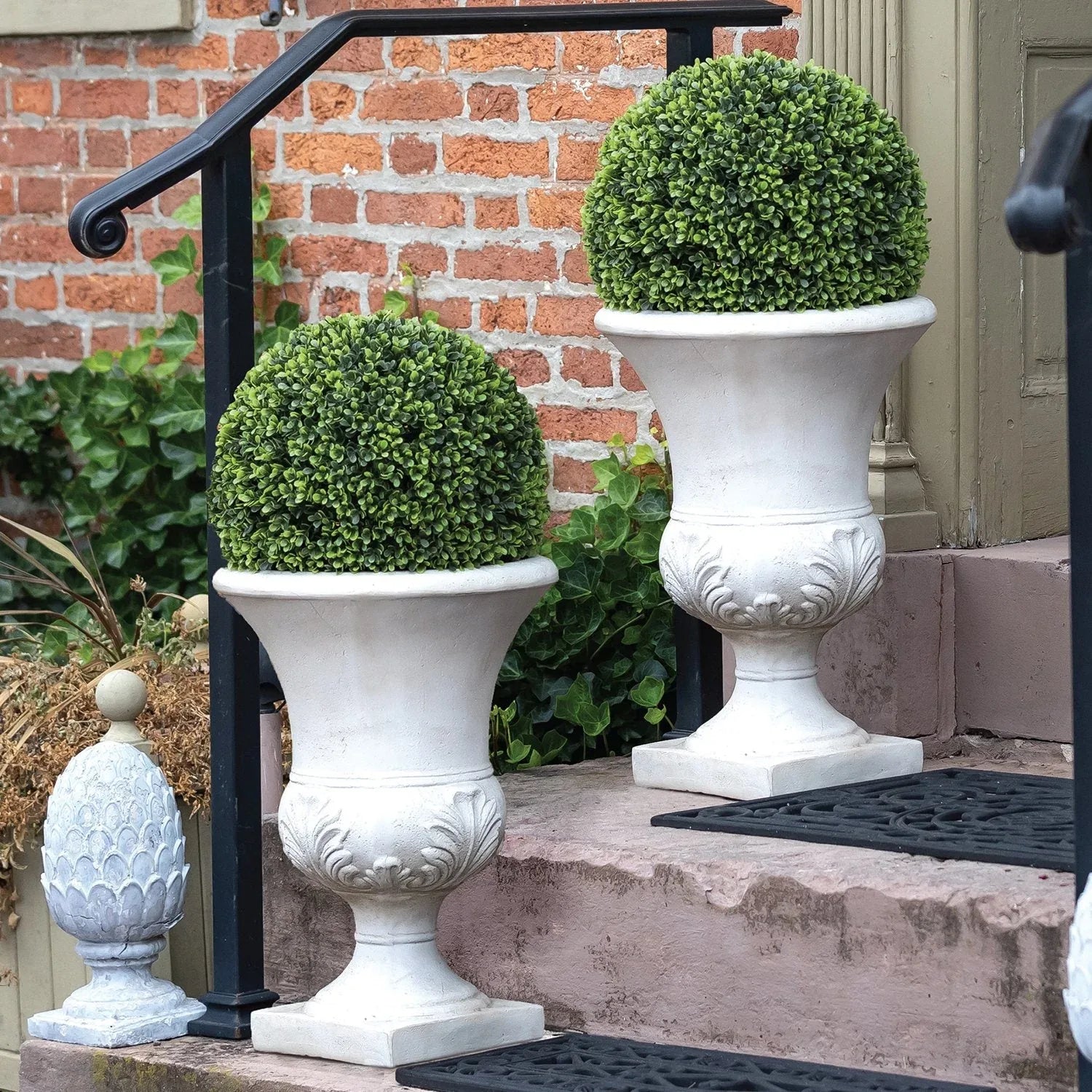 Faux 15" Round Boxwood Balls, 2pk - USA MEGA SHOP