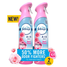 Air mist spray value pack: two pink & light-blue bottles with rose accents, 2-count