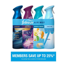 Febreze Air Effects air freshener spray bottles in ocean, lavender, linen, 4-pack