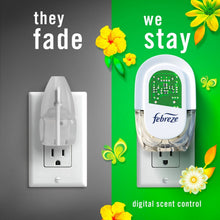 Febreze Plug air freshener unit with refill cartridge and digital scent control