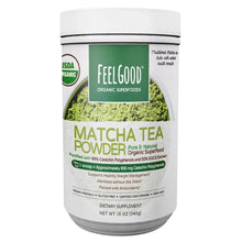 Matcha tea powder canister, USDA Organic label, 16 oz