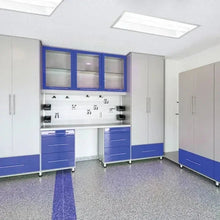 LED tube light fixture with multiple glass tubes in an overhead lab setting