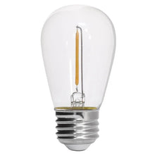 Clear glass LED filament bulb with metal screw base