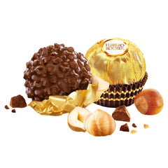 Ferrero Rocher, Milk Chocolate Hazelnut Candy, 1.3 oz, 3-count, 12-pack - USA MEGA SHOP