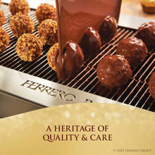 Ferrero Rocher milk chocolate hazelnut candies with whole hazelnuts and cocoa coating