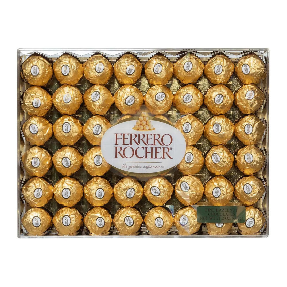 Ferrero Rocher Premium Milk Chocolate Hazelnut, 48 ct. - USA MEGA SHOP