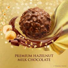 Ferrero Rocher milk chocolate hazelnut ball on gold wrapper